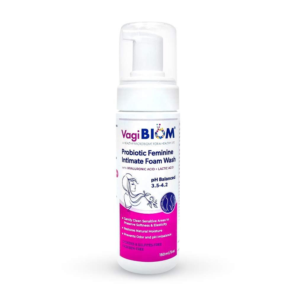 Biom Probiotics frontal del envase mostrando diseño y beneficio de hidratación
