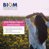 Biom Probiotics supositorio en uso discreto para uso nocturno seguro