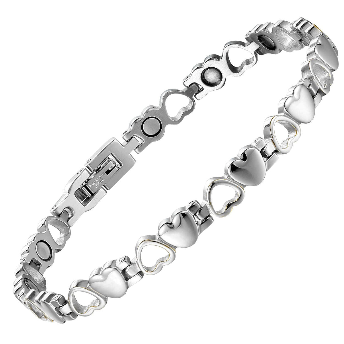 BioMag brazalete frontal en caja mostrando presentación de regalo y elegancia