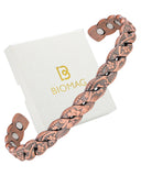 BioMag vista frontal del brazalete en caja, presentación lista para regalo