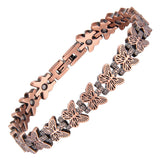 BioMag pulsera frente con mariposa, elegante y pulida