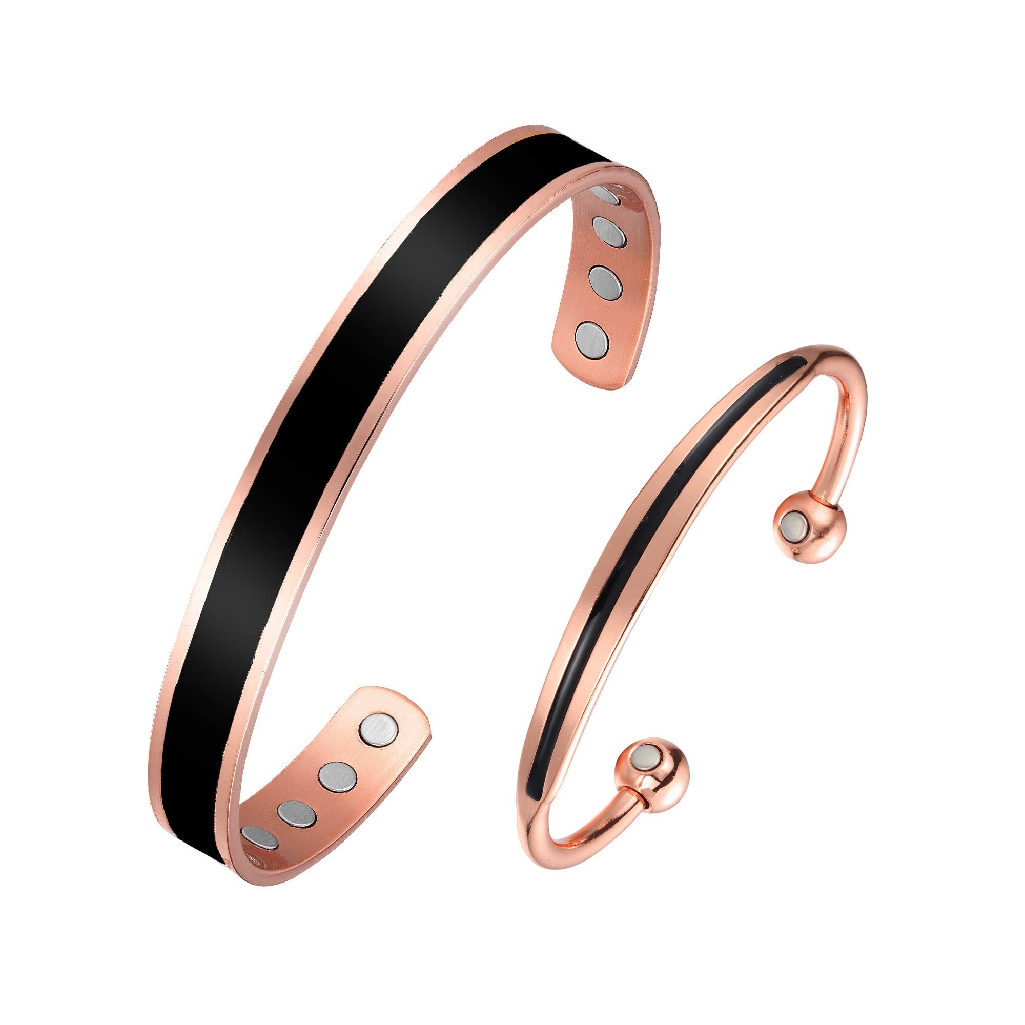 BioMag pulsera frontal pack mostrando par de brazaletes y acabado elegante