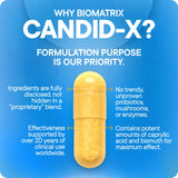 BioMatrix etiqueta de ingredientes Candid-X legible y transparente