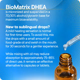 BioMatrix gotero en mano listo para uso sublingual, facilita dosificación ajustable