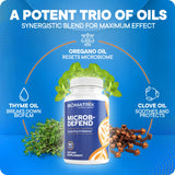 BioMatrix etiqueta de ingredientes Microb-Defend con niveles estandarizados