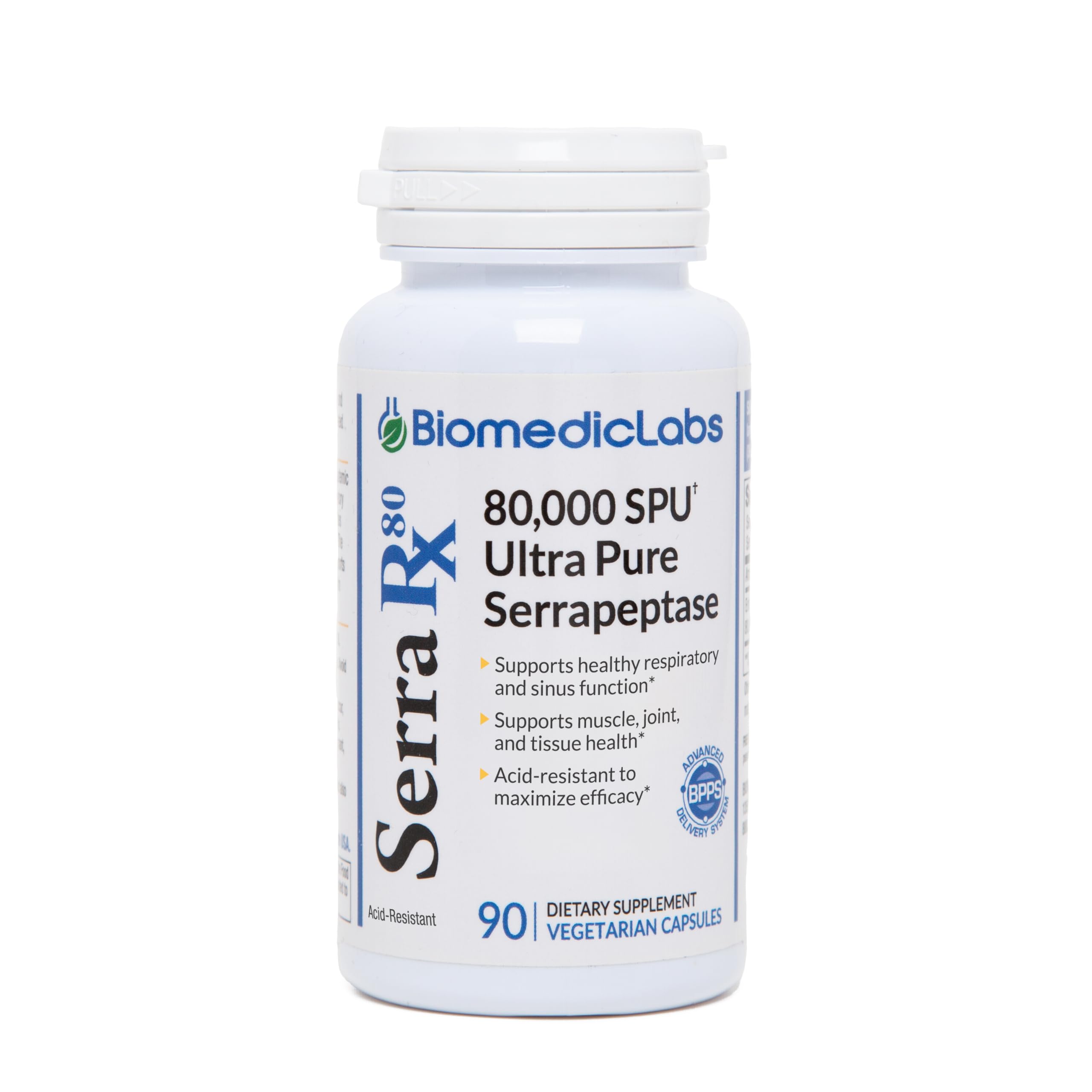 Biomedic Labs RX Serra-RX envase frontal que muestra 90 cápsulas y beneficios