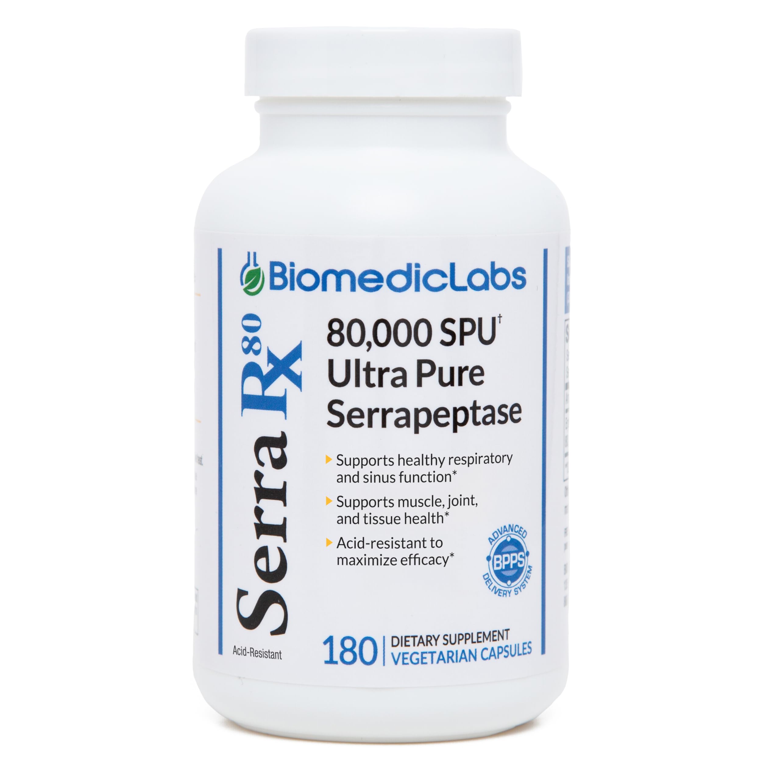 Biomedic Labs RX Serra-RX envase frontal mostrando etiqueta y beneficios claros