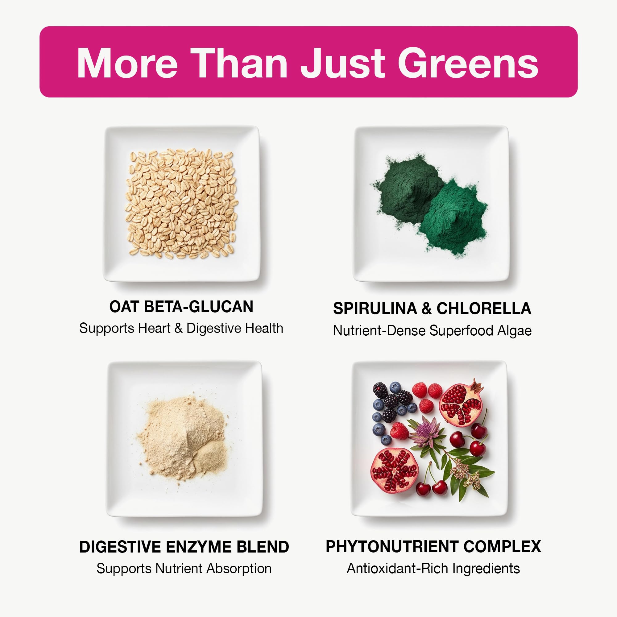 Biopharma Scientific spirulina y chlorella en primer plano, aporte de algas nutritivas
