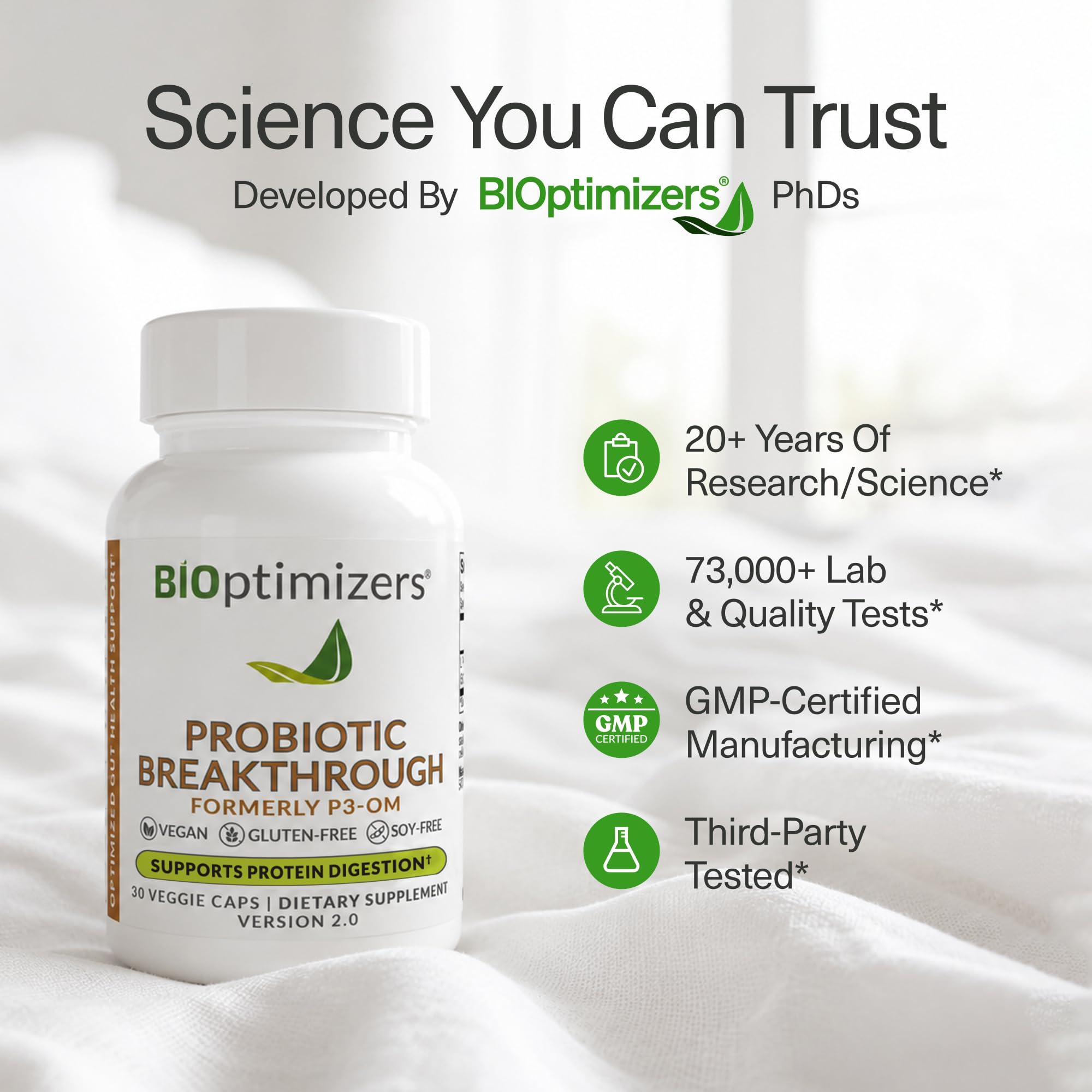 BIOptimizers suplemento tomado con bebida tras la comida para apoyo digestivo