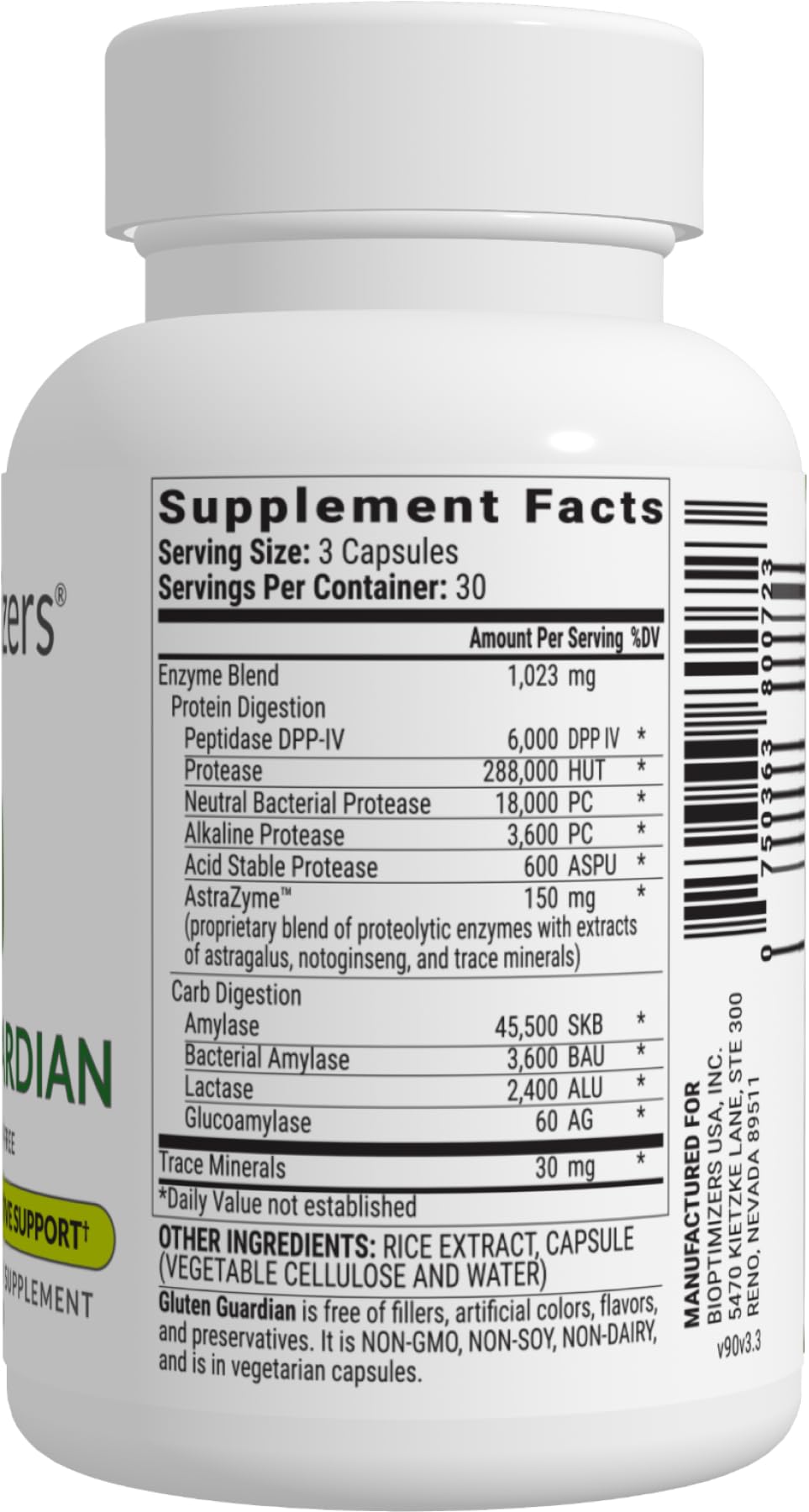 BIOptimizers primer plano de cápsula y textura, evidencia formulación vegetal y calidad