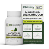 BIOptimizers envase frontal mostrando 7 formas de magnesio y beneficio de equilibrio
