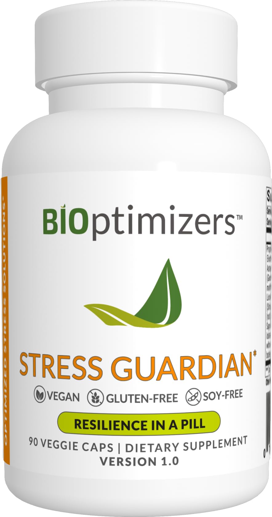 BIOptimizers envase frontal mostrando diseño y beneficio de apoyo al estrés