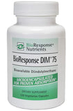 BioResponse DIM frasco frontal mostrando etiqueta clara y beneficio de absorción mejorada
