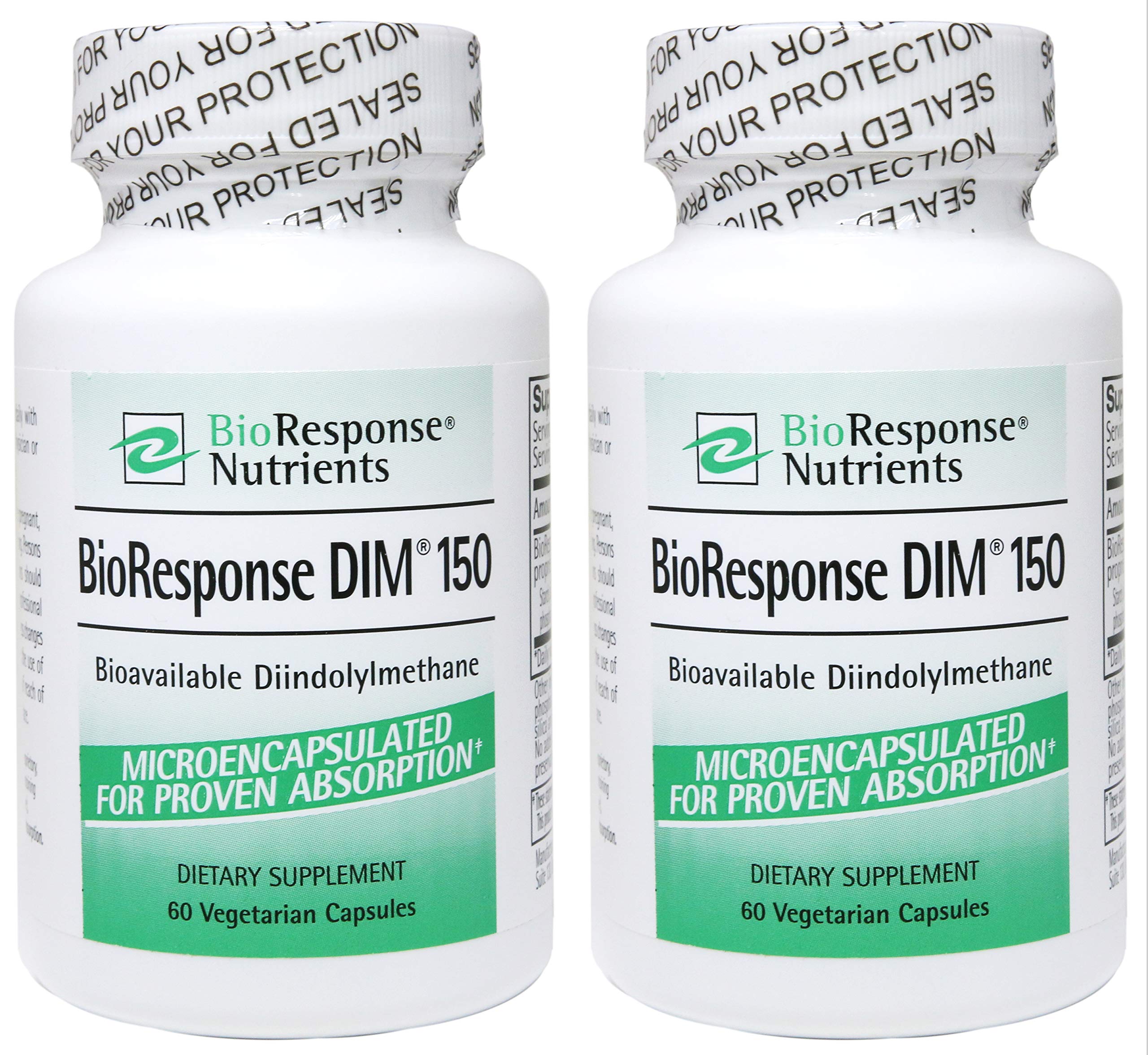 BioResponse DIM frasco frontal mostrando 120 cápsulas y etiqueta clara