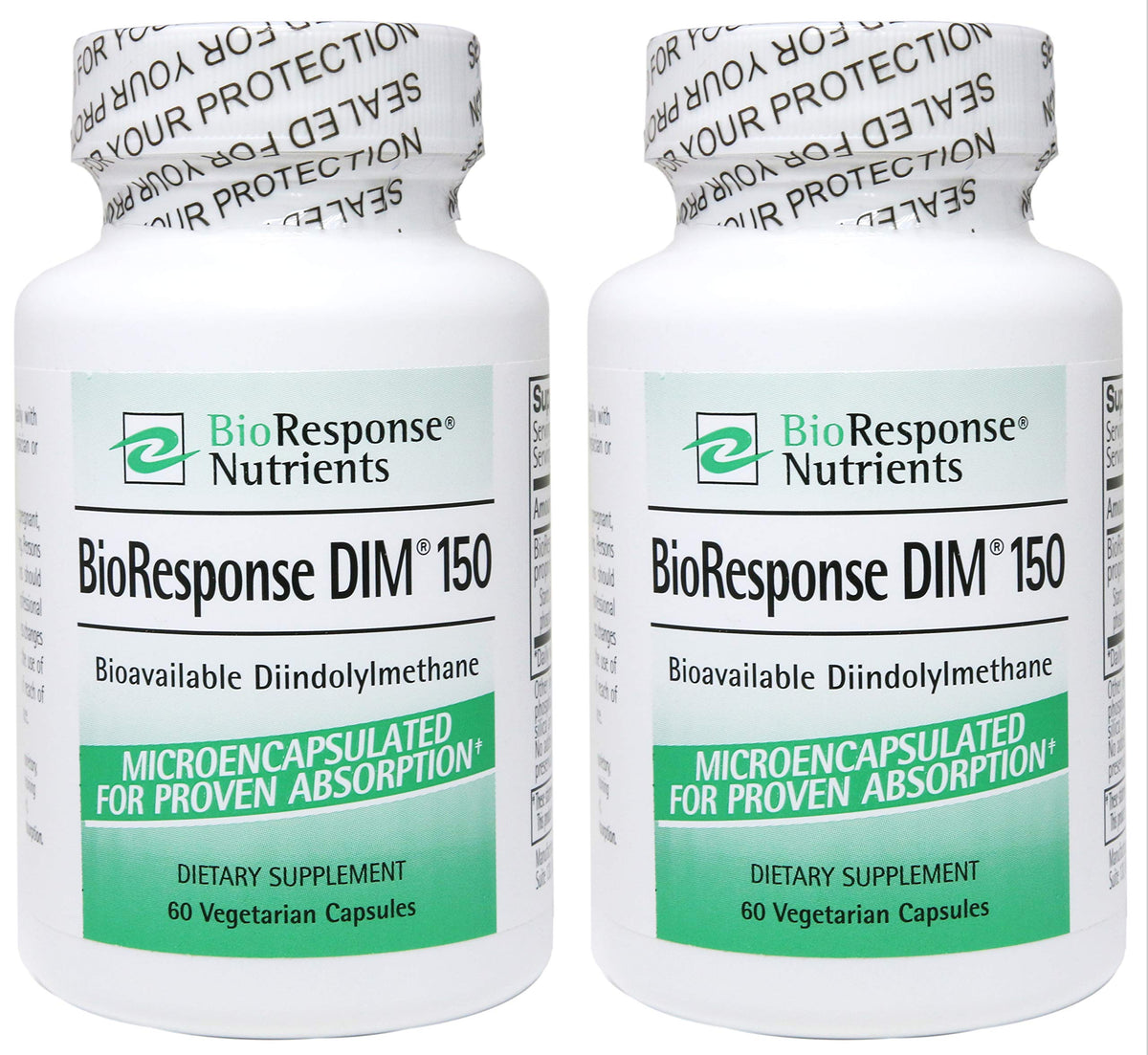BioResponse DIM frasco frontal mostrando 120 cápsulas y etiqueta clara