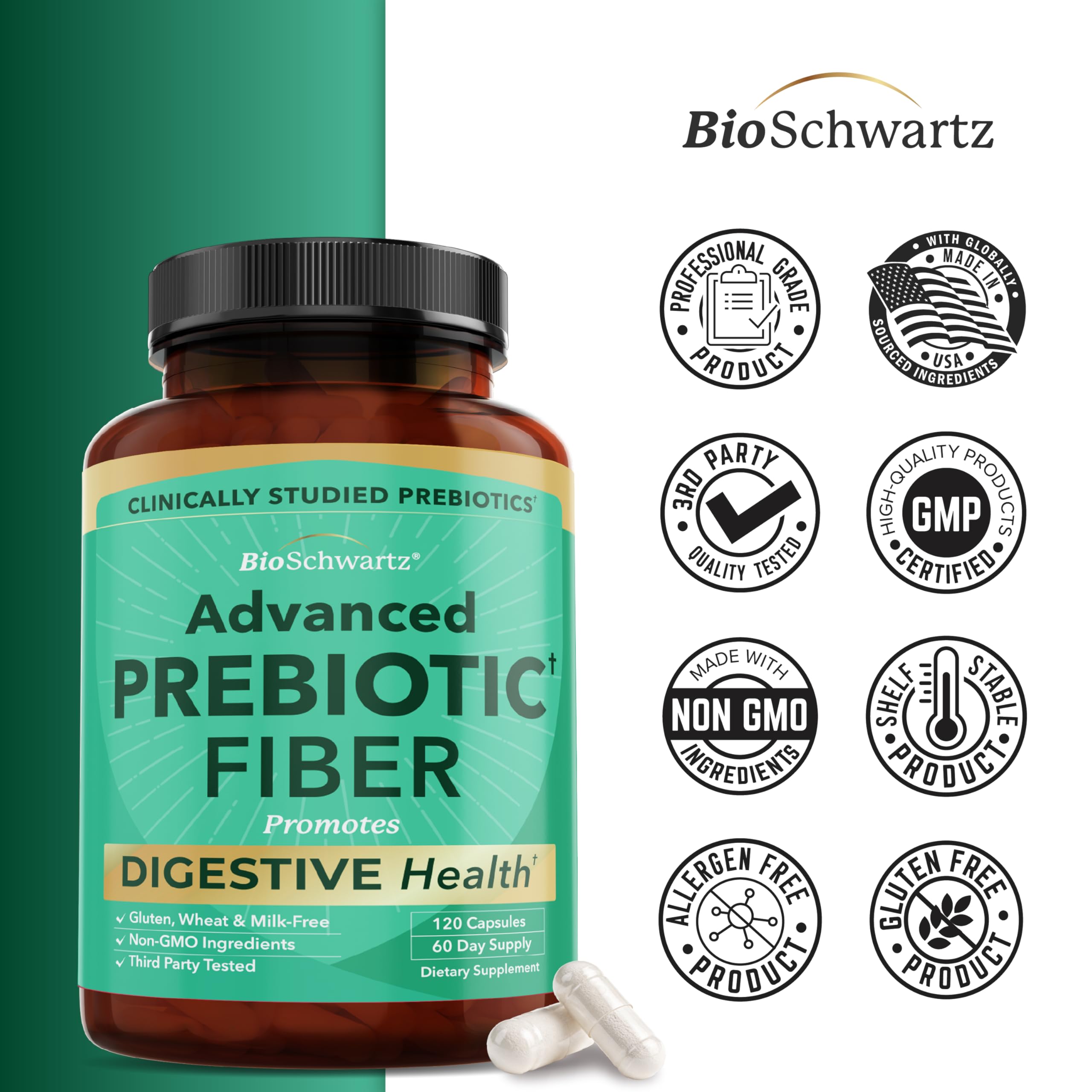BioSchwartz cápsula en mano para comparar tamaño y comodidad de uso