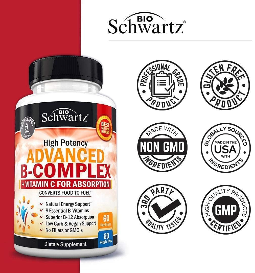 BioSchwartz cápsulas junto a alimentos saludables mostrando complementariedad