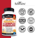 BioSchwartz cápsulas junto a alimentos saludables mostrando complementariedad