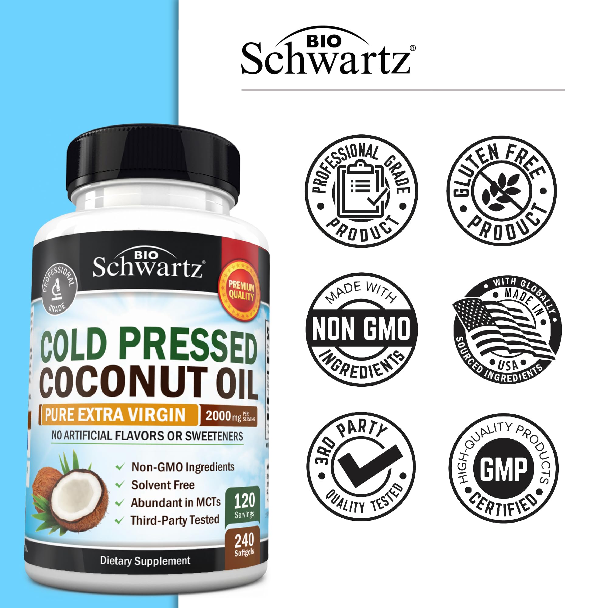 BioSchwartz etiqueta nutricional del producto con origen orgánico claro
