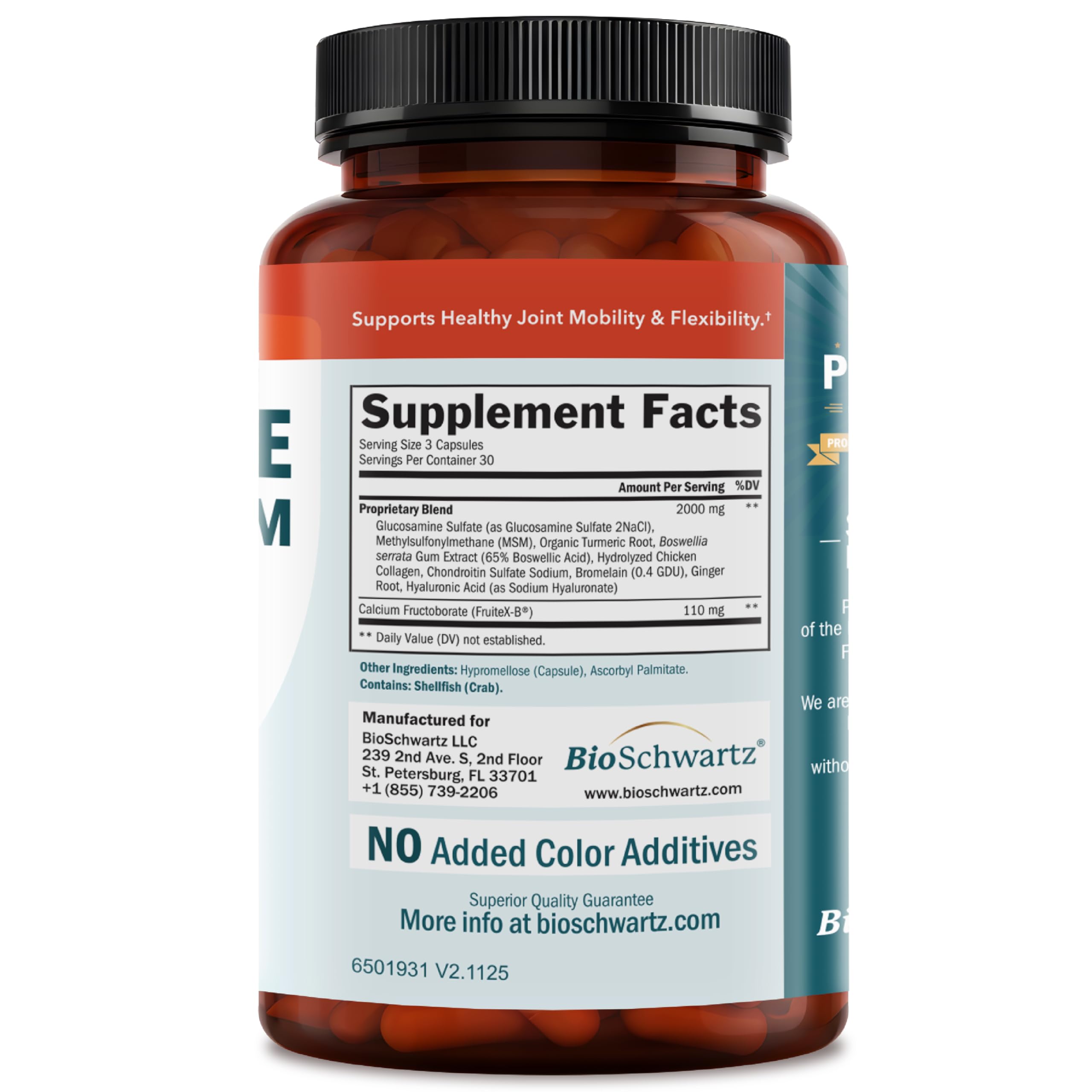 BioSchwartz primer plano de colágeno hidrolizado como componente estructural
