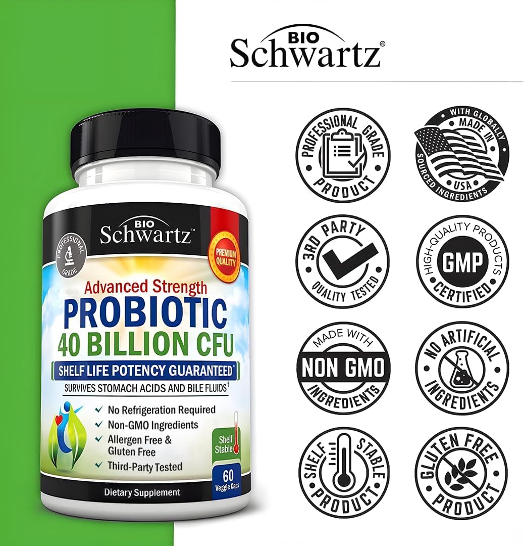 BioSchwartz empaque con sello cGMP demostrando fabricación y control de calidad
