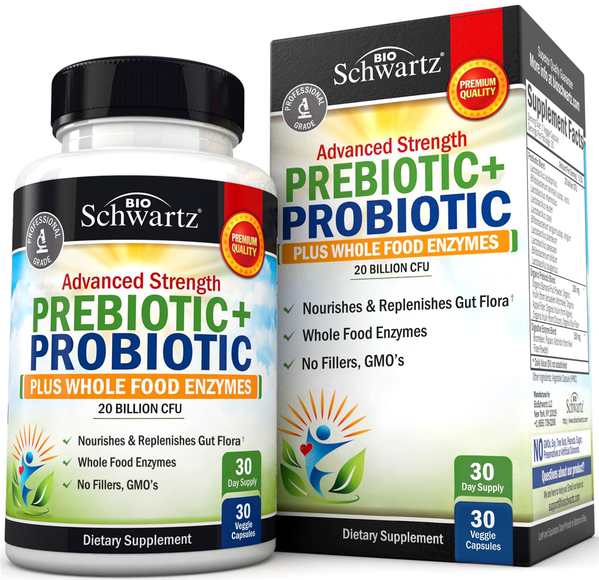 BioSchwartz envase frontal mostrando etiqueta clara y beneficios