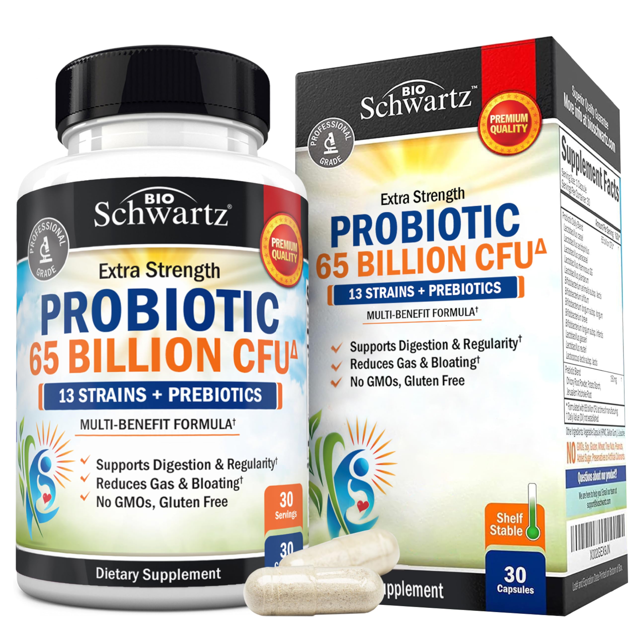 BioSchwartz frente del empaque mostrando fórmula y beneficios