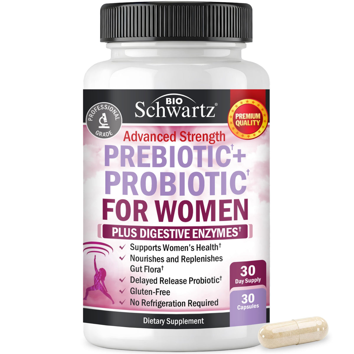 BioSchwartz envase frontal con diseño claro y beneficio de apoyo digestivo