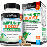 Envase BioSchwartz Immune Support vista frontal mostrando diseño y cantidad