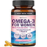 BioSchwartz frasco frontal mostrando 60 softgels y beneficios para la mujer