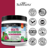 BioSchwartz polvo mezclado en batido cremoso para energía natural