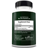 BioSchwartz etiqueta de información nutricional enfocada para ver la dosificación