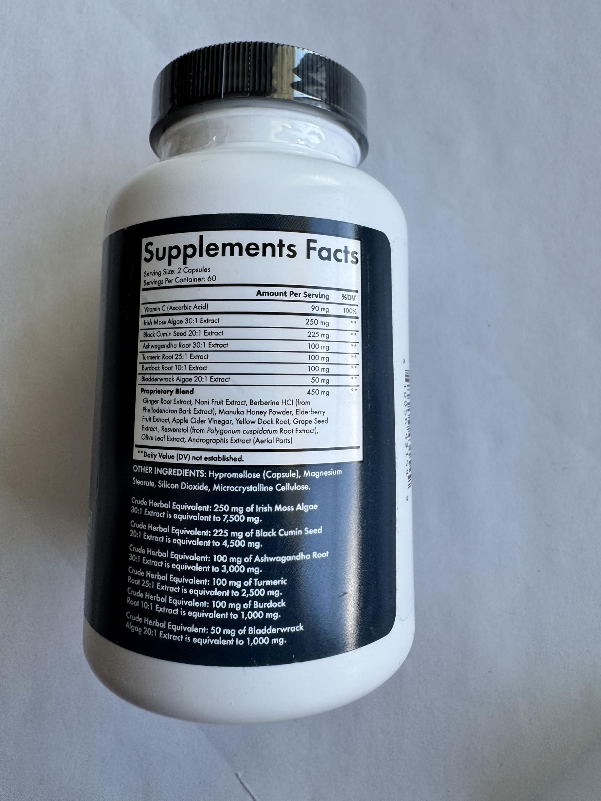 BioSchwartz etiqueta nutricional legible, aporta transparencia sobre ingredientes