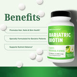 BioSchwartz comparativa de tamaño con mano y 90 tabletas para 3 meses