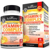 BioSchwartz frasco frontal mostrando 120 cápsulas y etiqueta clara