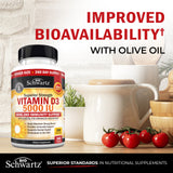 BioSchwartz etiqueta nutricional con información de 5000 IU