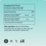 Biosil detalle de ingredientes minimalistas señalando pureza
