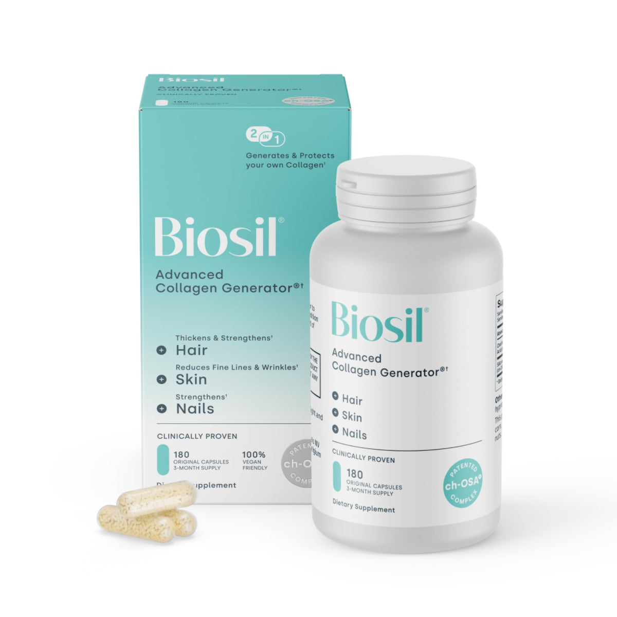 Biosil frasco frontal mostrando diseño y dosis para confianza