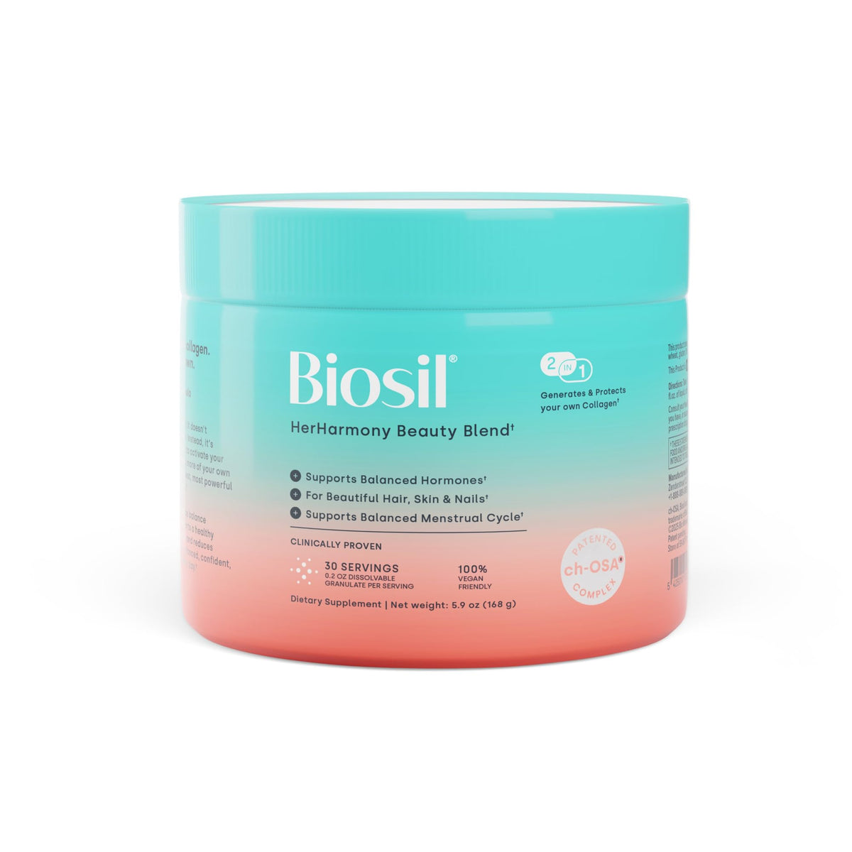 Biosil envase frontal mostrando el tamaño de 5.9 oz y nombre del producto