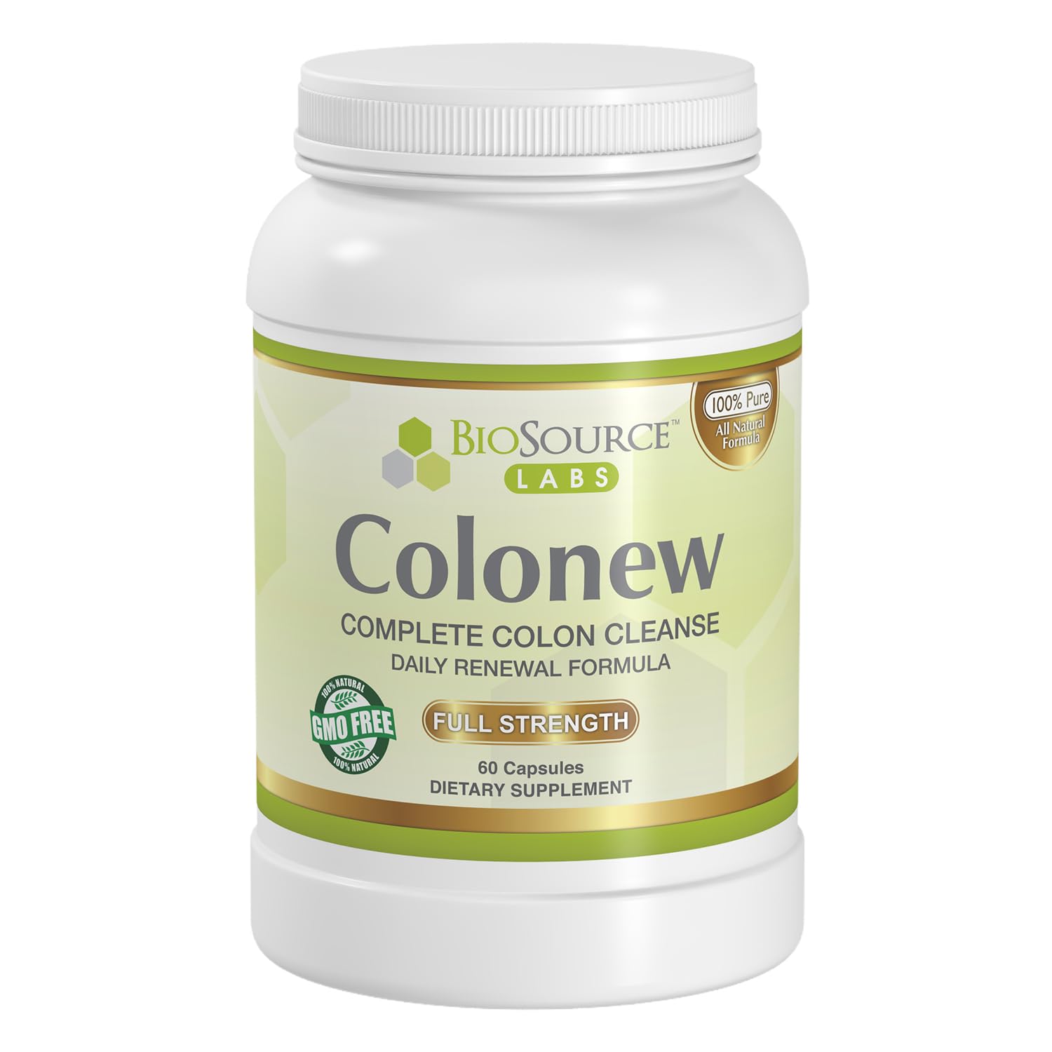 BioSource Labs Colonew frente del empaque mostrando diseño y beneficios visibles