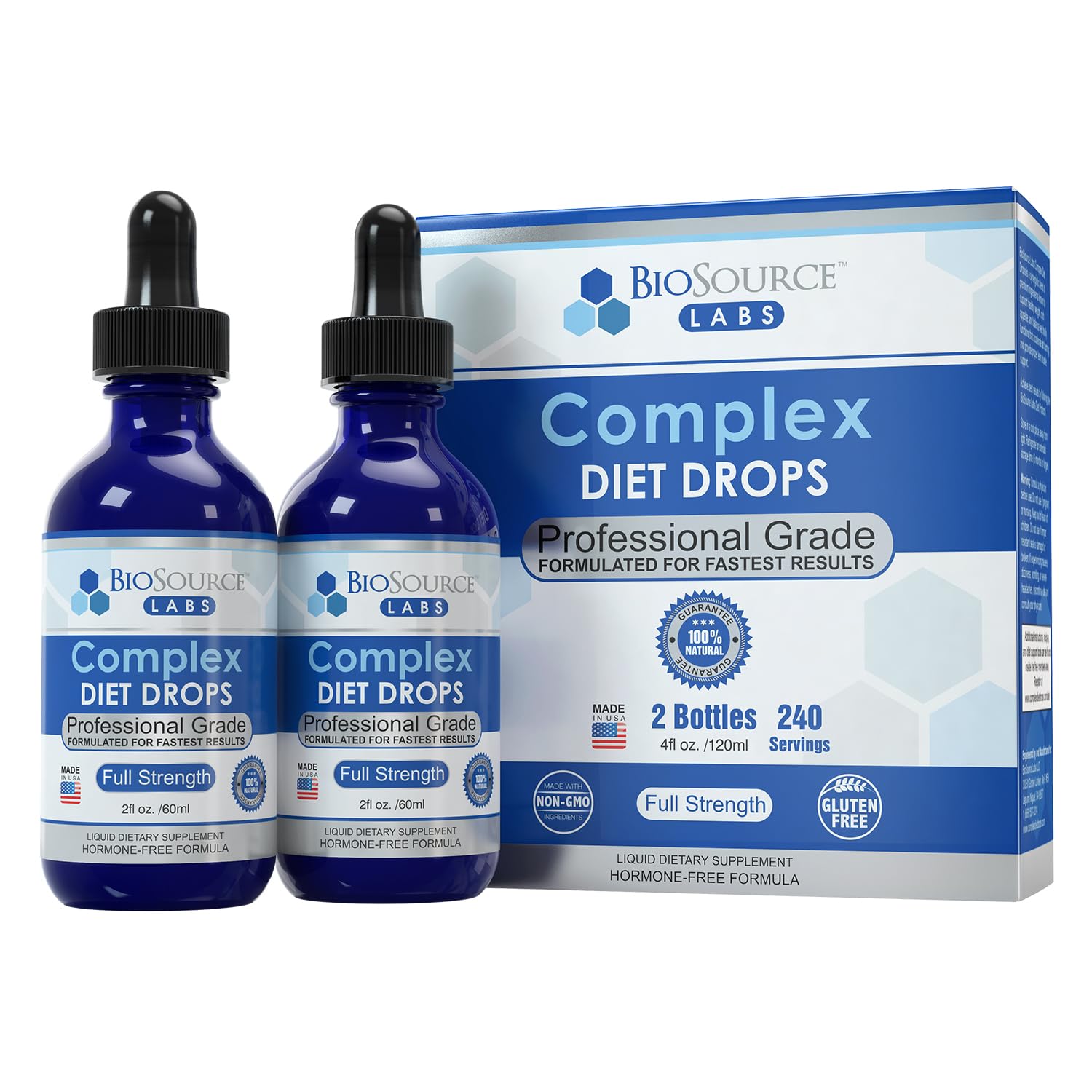 BioSource Labs frasco frontal mostrando diseño y dosificación clara