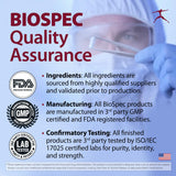 BIOSPEC NUTRITIONALS frasco abierto con tabletas listo para consumo