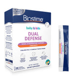 Biostime envase frontal mostrando diseño y cantidad de sobres, facilidad de uso