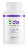 Biote ADK 10 frontal del envase mostrando 90 cápsulas y claridad informativa