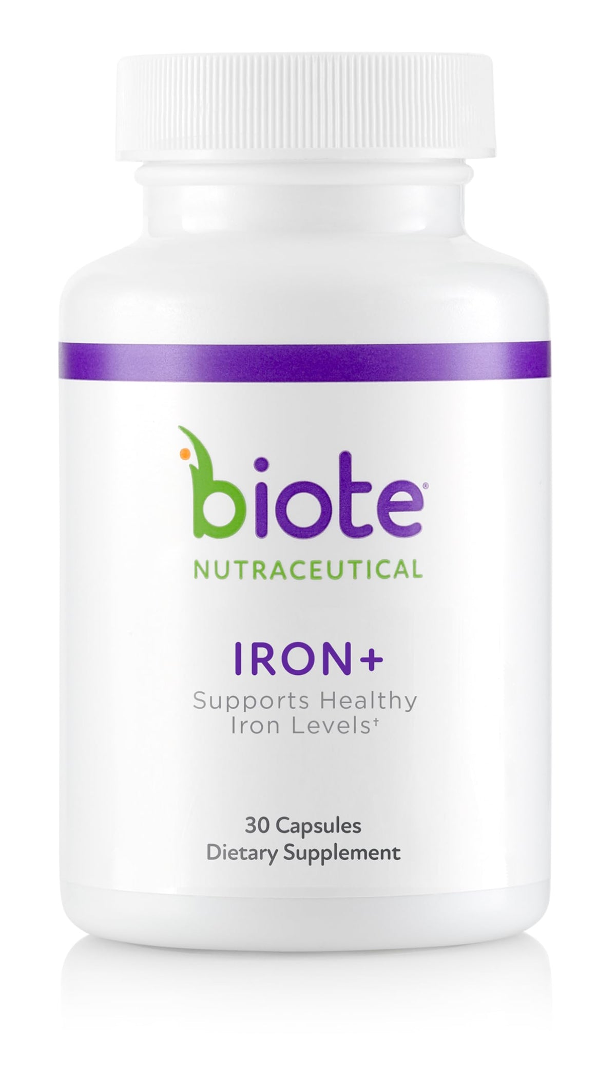Biote Iron+ frente del envase mostrando etiqueta y beneficios visibles