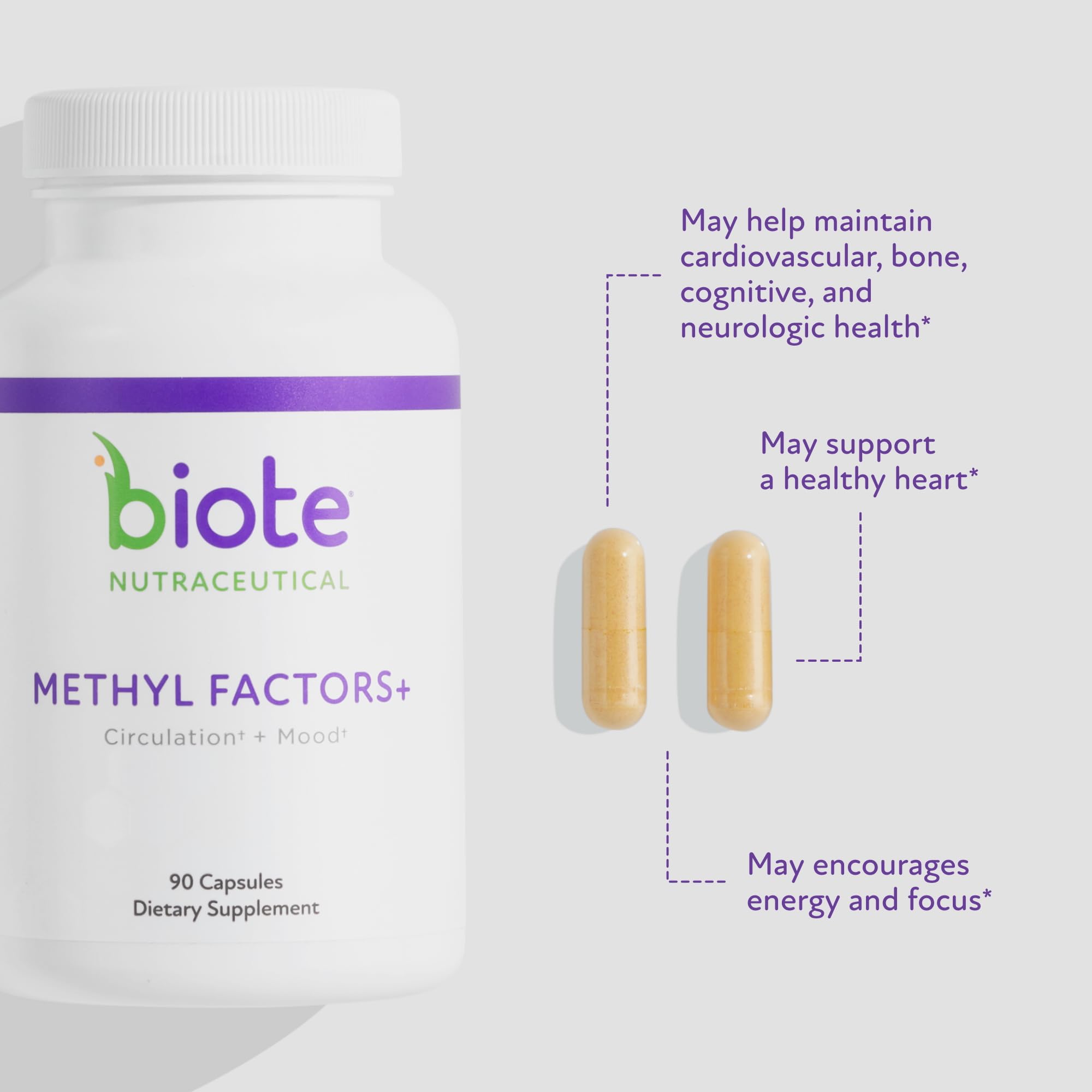Biote etiqueta con información nutricional legible y ventajas
