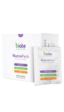 Biote NutraPack frente del empaque mostrando presentación de 30 días y conveniencia