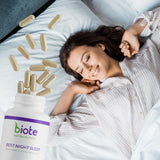 Biote producto junto a plantas calmantes ilustrando efecto relajante