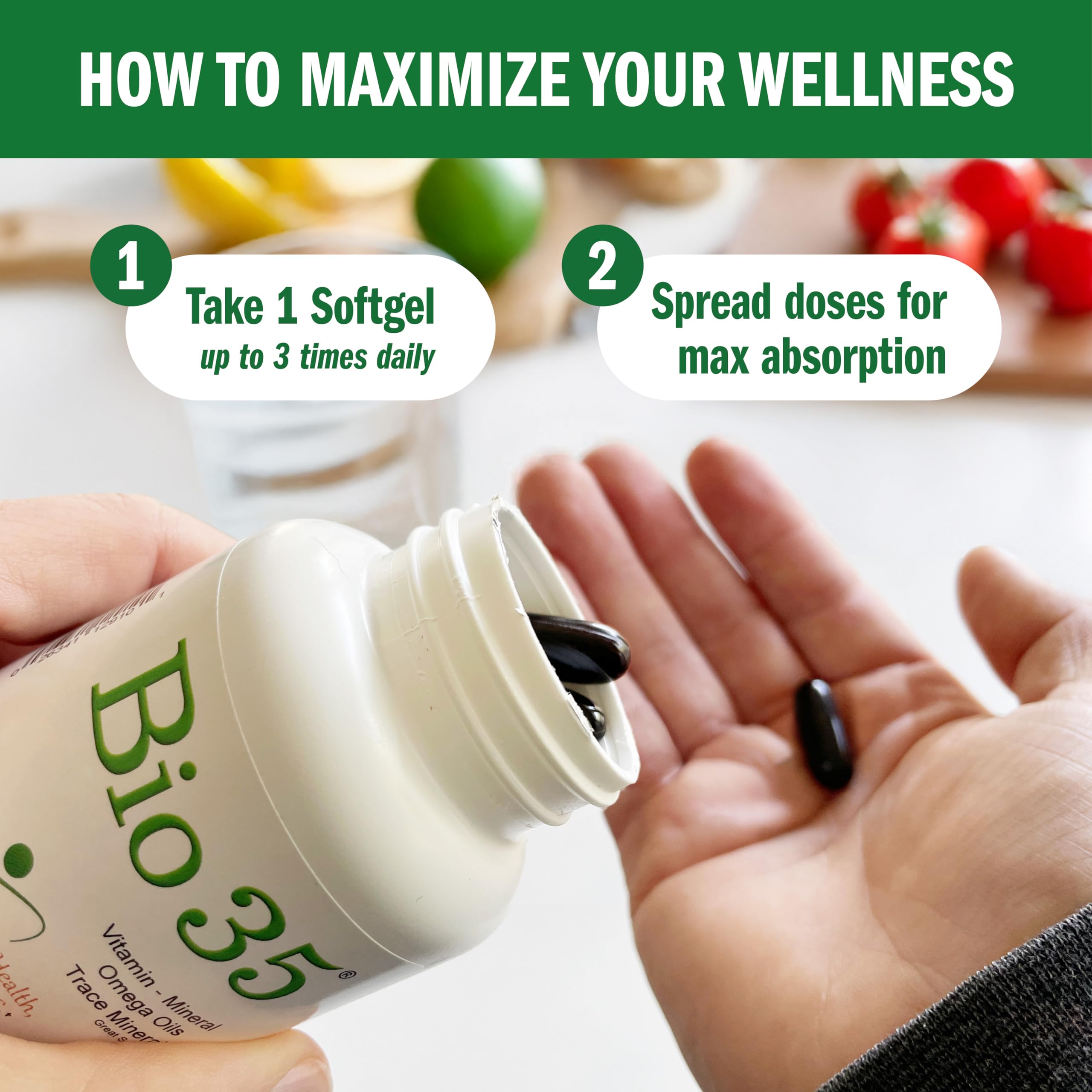Biotek Bio-35 etiqueta de ingredientes, proporciona transparencia nutricional