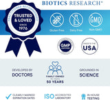 BIOTICS RESEARCH Acti-Mag etiqueta con lista de ingredientes y certificaciones